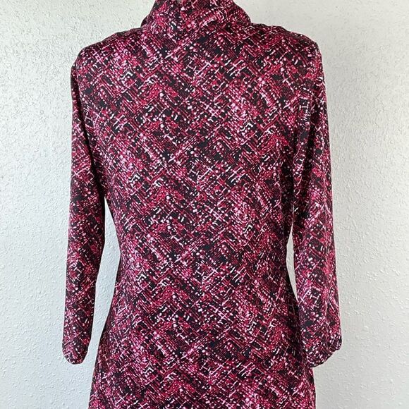 EUC Notations Womens Pink and Black Blouse Top Size M - Picture 5 of 6